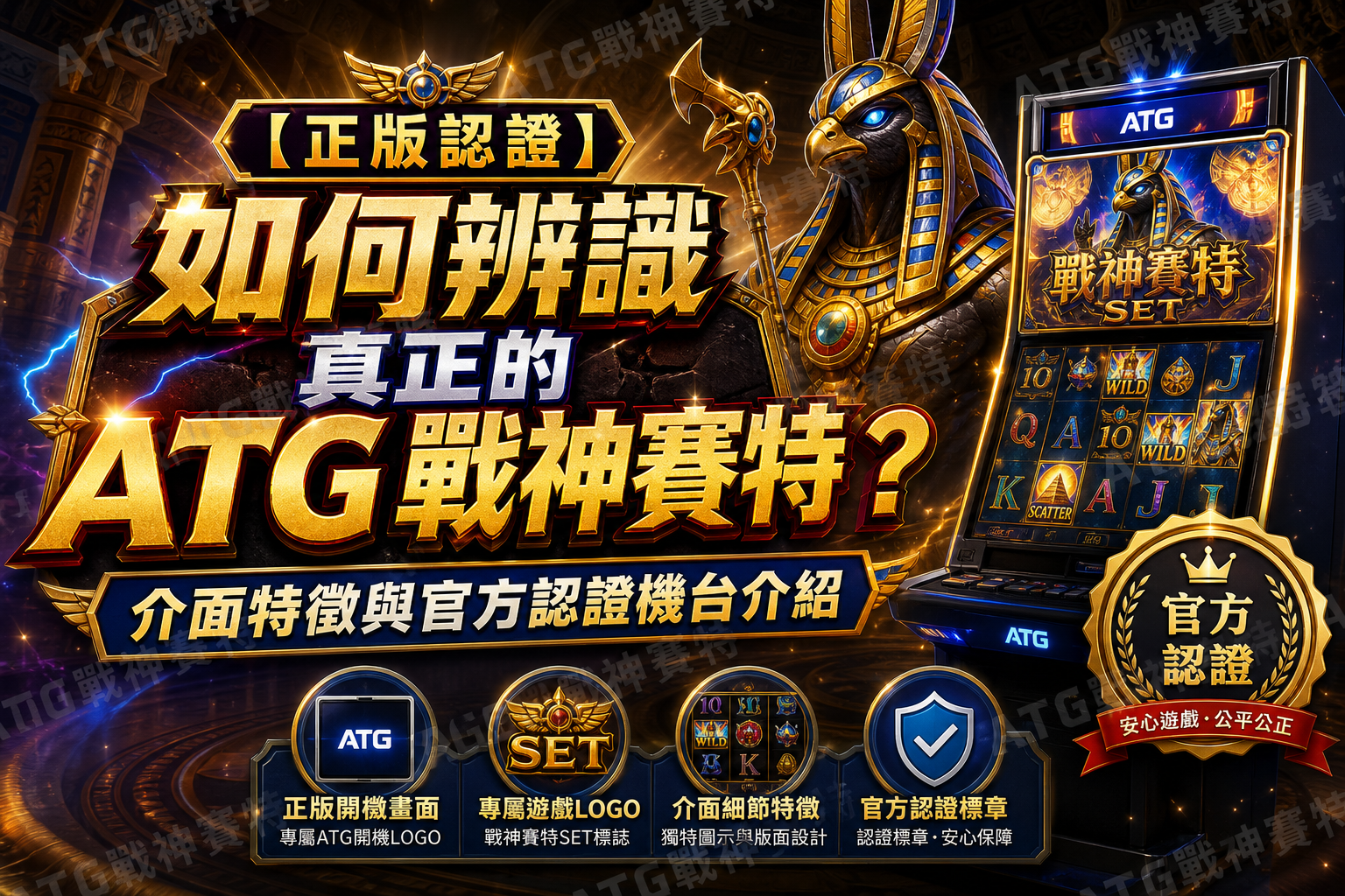 【正版認證】如何辨識真正的 ATG 戰神賽特?介面特徵與官方認證機台介紹